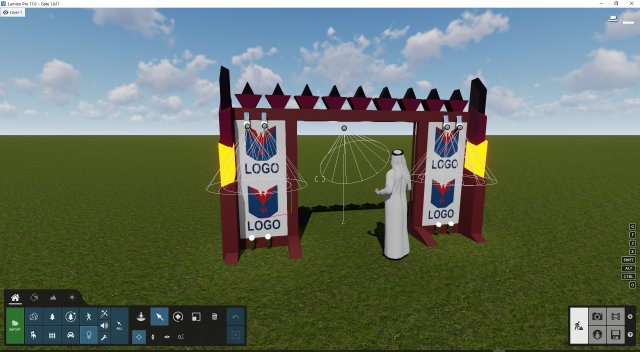 3d animation gate for max and lumion 3D Model .c4d .max .obj .3ds .fbx .stl .blend 