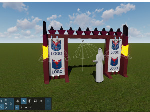 3d animation gate for max and lumion Modello 3D