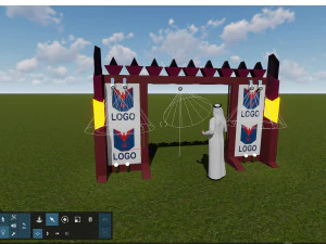 3d animation gate for max and lumion 3D Model