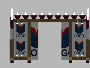 3d animation gate for max and lumion 3D Model