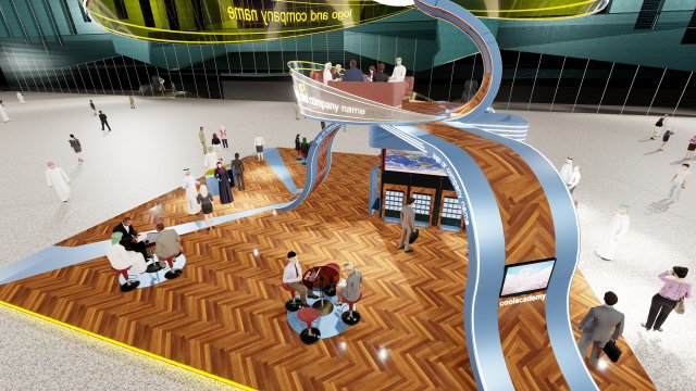custom exhibition booth 7 Model 3D .c4d .max .obj .3ds .fbx .stl .blend 
