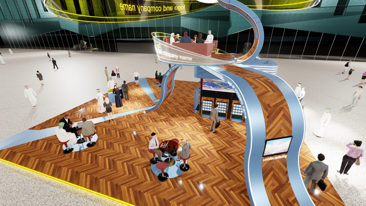 custom exhibition booth 7 3D Model .c4d .max .obj .3ds .fbx .stl .blend 