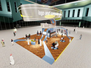 custom exhibition booth 7 3D Model