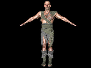 3d warrior model ready for animation Modelo 3D