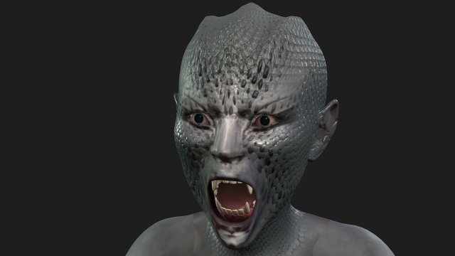 alien ready for animation Model 3D .c4d .max .obj .3ds .fbx .stl .blend 