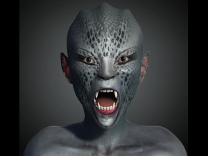 alien ready for animation Model 3D