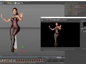 Dancing Women 1 3D Rigged model ready for animation 3D Model