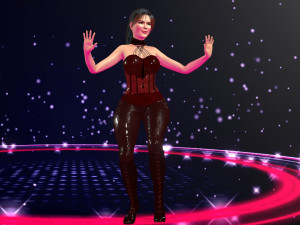 Dancing Women 1 3D Rigged model ready for animation 3D Model