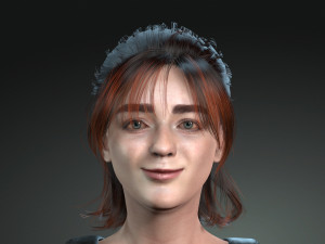 3D Women -Maisie Williams 3D Rigged model ready for animation Model 3D
