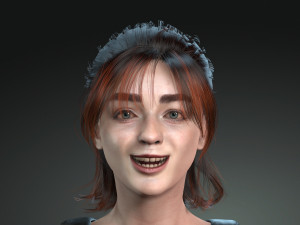 3D Women -Maisie Williams 3D Rigged model ready for animation Model 3D