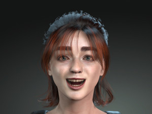 3D Women -Maisie Williams 3D Rigged model ready for animation Model 3D