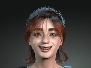 3D Women -Maisie Williams 3D Rigged model ready for animation Model 3D