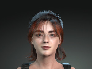 3D Women -Maisie Williams 3D Rigged model ready for animation Model 3D