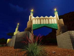 Heritage gate 2 and heritage Tower 2 3D Model