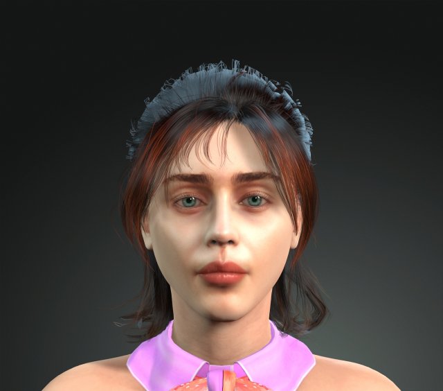 3D Women -Emilia Clarke 3D Rigged model ready for animation 3D-Modell .c4d .max .obj .3ds .fbx .stl .blend 