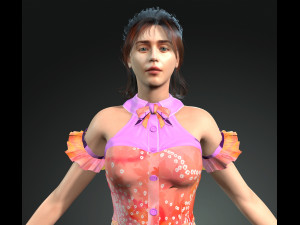 3D Women -Emilia Clarke 3D Rigged model ready for animation 3D-Modell