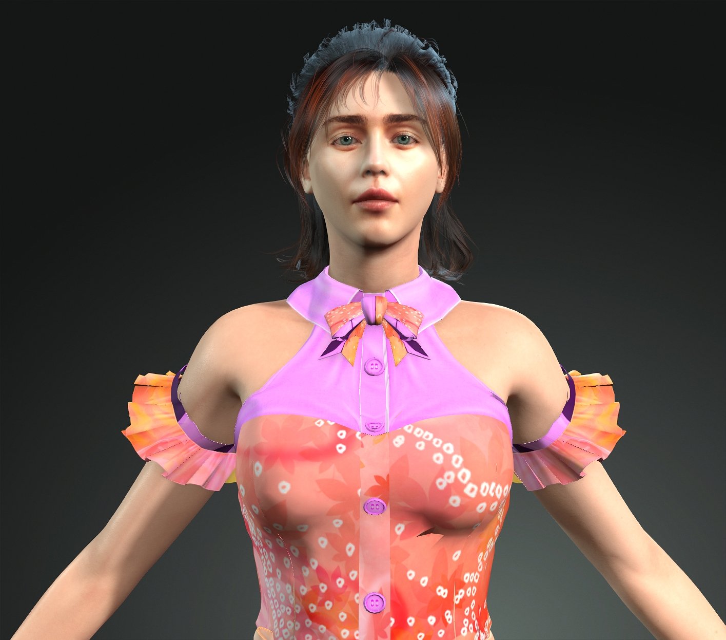 3d Nudist Beach Porn - 3D Women -Emilia Clarke 3D Rigged model ready for animation 3D Model in  Woman 3DExport