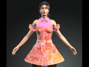 3D Women -Emilia Clarke 3D Rigged model ready for animation 3D-Modell