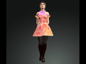 3D Women -Emilia Clarke 3D Rigged model ready for animation 3D-Modell