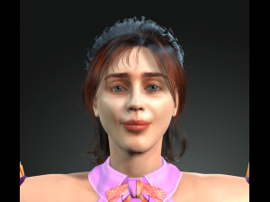 3D Women -Emilia Clarke 3D Rigged model ready for animation 3D-Modell