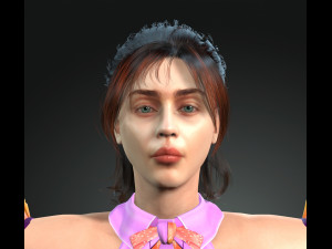 3D Women -Emilia Clarke 3D Rigged model ready for animation 3D-Modell