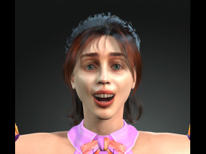 3D Women -Emilia Clarke 3D Rigged model ready for animation 3D-Modell