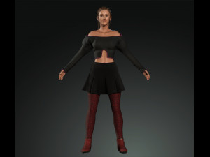 of Ariana Grande the singer low poly for Game 3D Модель