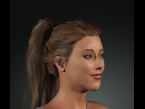 of Ariana Grande the singer low poly for Game 3D Модель