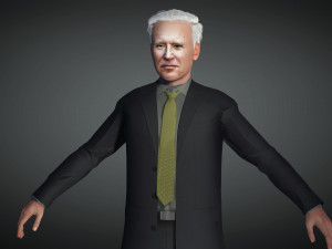 3D Man -US President Joe Biden 3D Rigged model ready for animation 3D Model