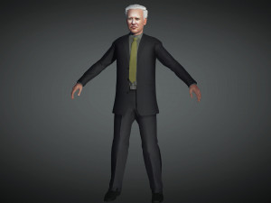 3D Man -US President Joe Biden 3D Rigged model ready for animation 3D Model