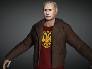 Vladimir Putin the Russian President 3D Rigged model ready for animation Modelo 3D