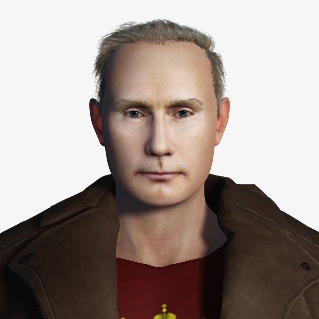Vladimir Putin the Russian President 3D Rigged model ready for animation Modelo 3D .c4d .max .obj .3ds .fbx .stl .blend 