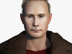 Vladimir Putin the Russian President 3D Rigged model ready for animation Modelo 3D