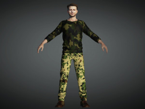 Volodymyr Zelenskyy Ukrainian President 3D Rigged model ready for animation 3D Модель