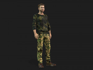 Volodymyr Zelenskyy Ukrainian President 3D Rigged model ready for animation 3D Модель