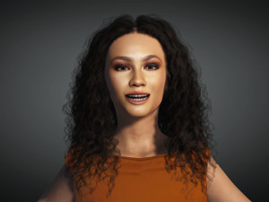 Zendaya dancing girl 3D Rigged model ready for animation Modello 3D