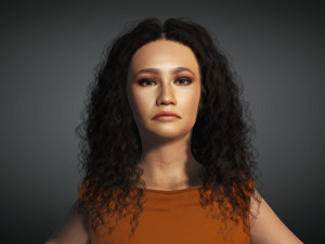 Zendaya dancing girl 3D Rigged model ready for animation Modello 3D