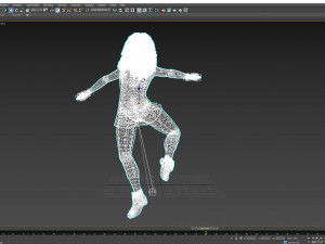 Zendaya dancing girl 3D Rigged model ready for animation Modello 3D