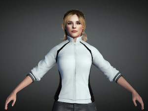 Chloe Grace Moretz 3D Rigged model ready for animation 3D Модель