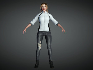Chloe Grace Moretz 3D Rigged model ready for animation 3D Модель