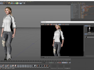 Chloe Grace Moretz 3D Rigged model ready for animation 3D Модель