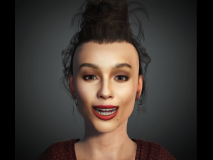 Zoe Kravitz 3D Rigged model ready for animation 3D Model