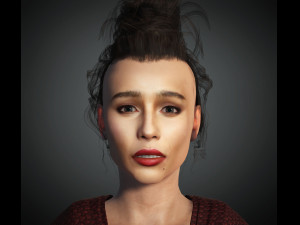 Zoe Kravitz 3D Rigged model ready for animation 3D Model