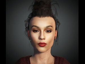 Zoe Kravitz 3D Rigged model ready for animation 3D Model