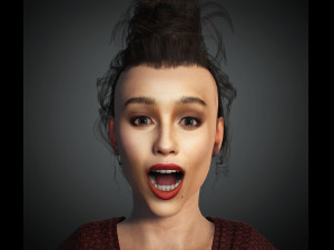 Zoe Kravitz 3D Rigged model ready for animation 3D Model
