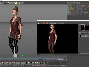 Zoe Kravitz 3D Rigged model ready for animation 3D Model