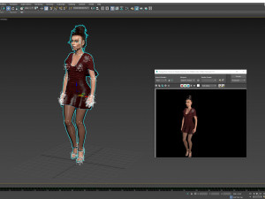 Zoe Kravitz 3D Rigged model ready for animation 3D Model