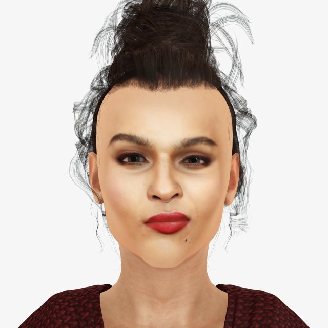 Zoe Kravitz 3D Rigged model ready for animation 3D Model .c4d .max .obj .3ds .fbx .stl .blend 