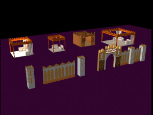 3D design for an entire exhibition of Arab heritage 3D Модель