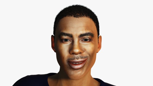 Chris Rock 3D Rigged model ready for animation Modeling for comedian Chris Rock Animation facility Modello 3D .c4d .max .obj .3ds .fbx .stl .blend 